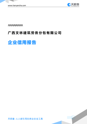 广西文林建筑劳务分包(企业信用报告)- 天眼查